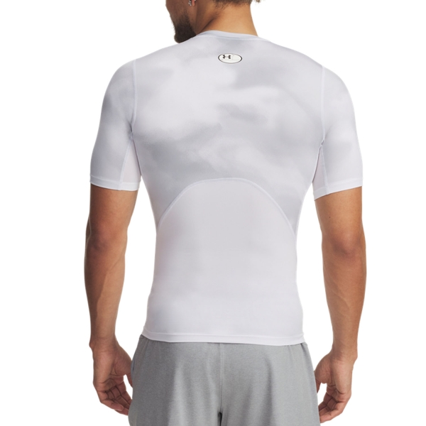 Under Armour HeatGear Printed Logo Camiseta - White/Halo Gray/Black