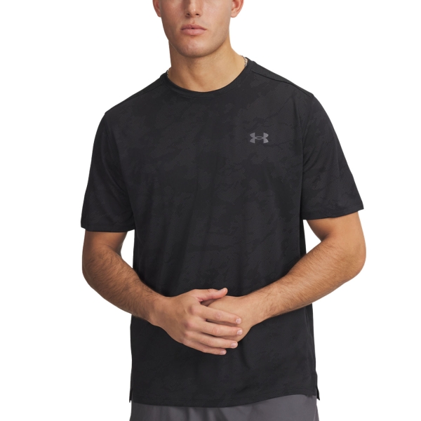 Men's T-Shirt Padel Under Armour Tech Vent Pro TShirt  Black/Anthracite/Castelrock 13900470001