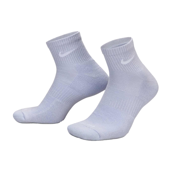 Nike Everyday Plus Cushioned Logo x 3 Calze - Ghost/Blue Force/Moss Wood Brown/White