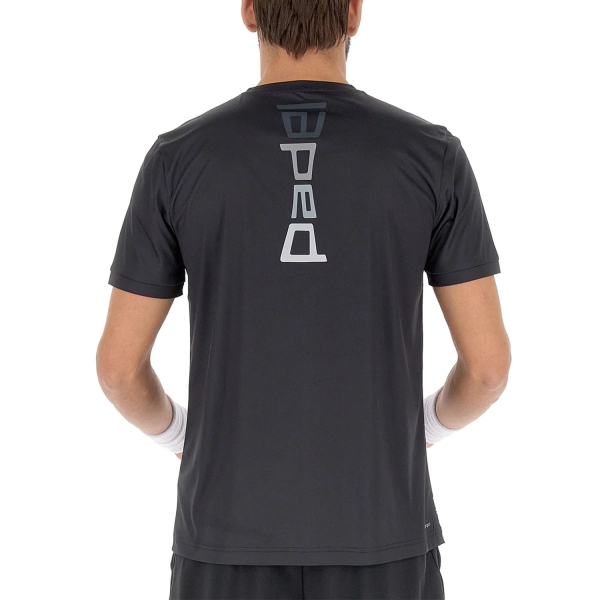 Lotto Superrapida Camiseta - All Black/Silver Metal