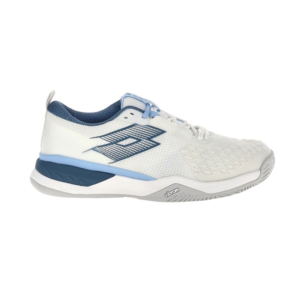 Scarpe Padel Uomo Lotto Raptor Hyperpulse 100 III Clay  All White/Mallard Blue/Clear Sky 222168D0Z