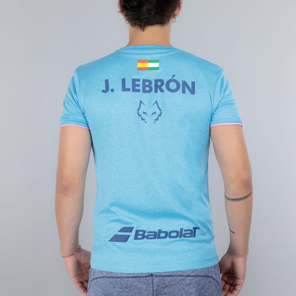 Babolat Juan Lebrón Crew Pro Camiseta - Cyan Blue/Heather
