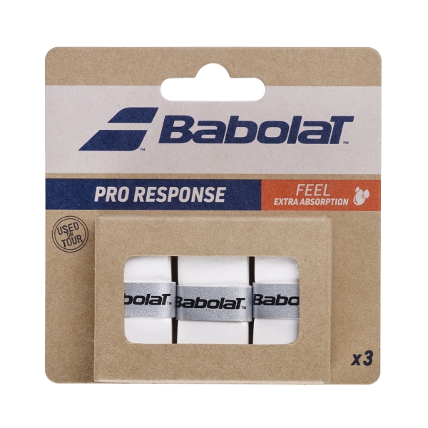 Padel Overgrip Babolat Pro Response Overgrip x 3  White 653048101