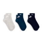 Nike Essential x 3 Calcetines - Heather Grey/White/Blue Force/White/Midnight Navy/White