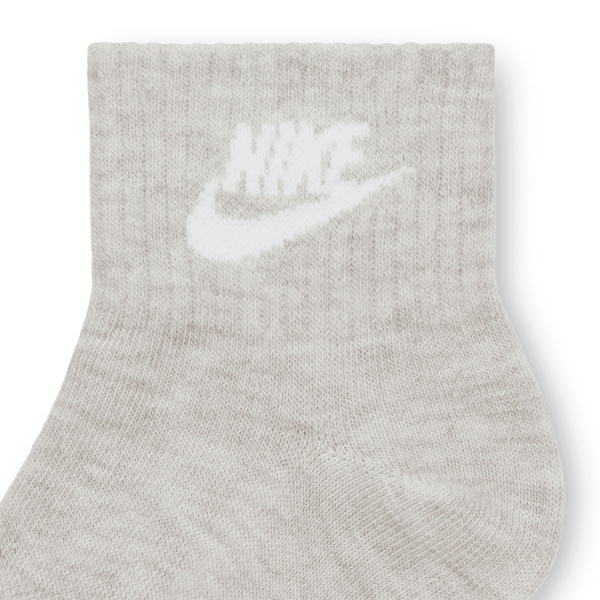 Nike Essential x 3 Calcetines - Heather Grey/White/Blue Force/White/Midnight Navy/White