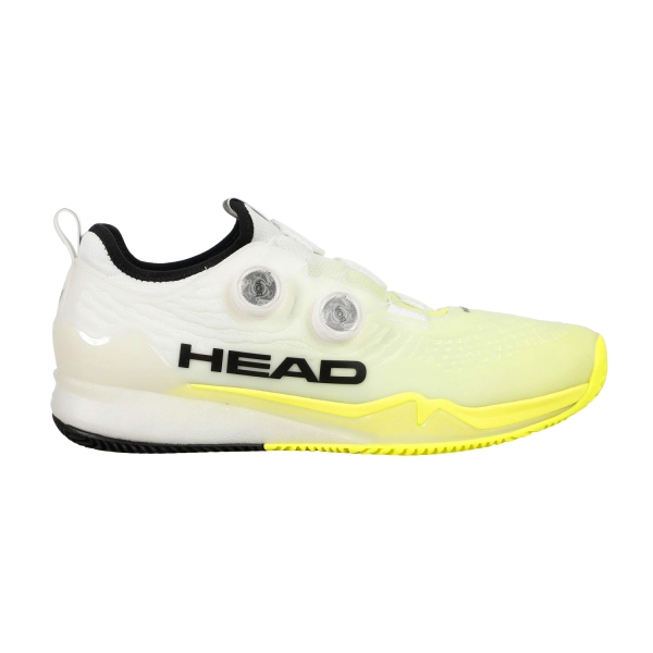 Scarpe Padel Uomo HEAD Endure Pro BOA Clay  White/Yellow 273015 WHYW