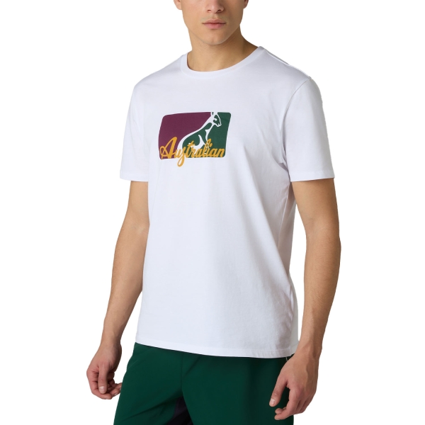 Men's T-Shirt Padel Australian League TShirt  Bianco/Giallo TEUTS0084002A