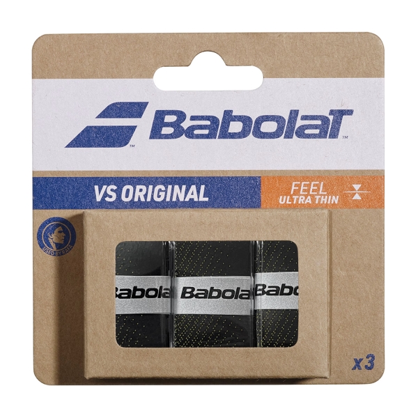 Padel Overgrip Babolat VS Original Overgrip x 3  Black/Fluo Yellow 653040232
