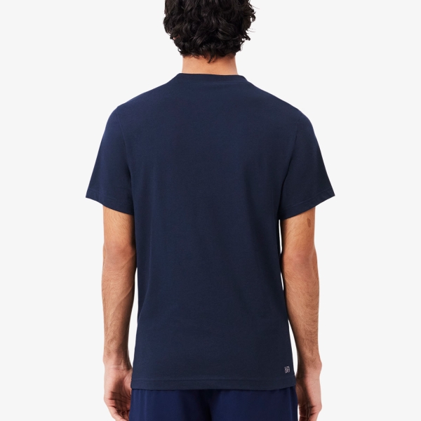 Lacoste Ultra Dry T-Shirt - Bleu Marine/Blanc