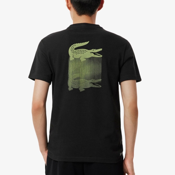 Lacoste Ultra Dry Printed Logo Camiseta - Noir