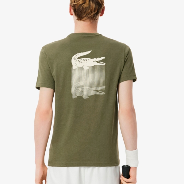 Lacoste Ultra Dry Printed Logo Camiseta - Olive