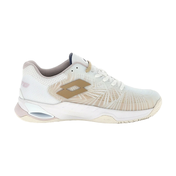 Women's Padel Shoes Lotto Mirage 100 II Clay  All White/Warm Taupe 218994DM4