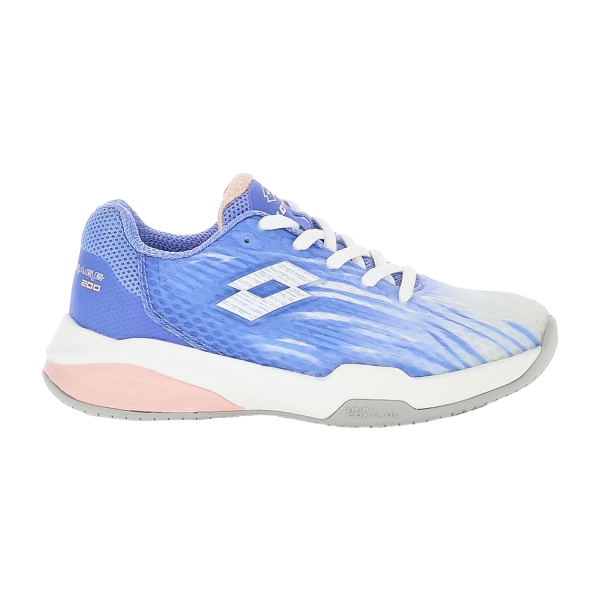 Junior's Padel Shoes Lotto Mirage 200 II All Round Junior  Serenity Blue/All White/Perfume Rose 222857D12