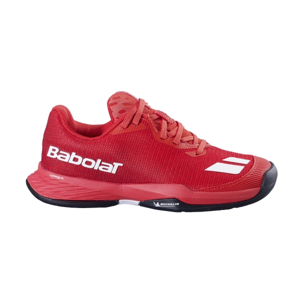 Zapatillas Padel Niños Babolat Jet Mach 3 All Court Ninos  Cherry Tomato/White 32S26648A5050