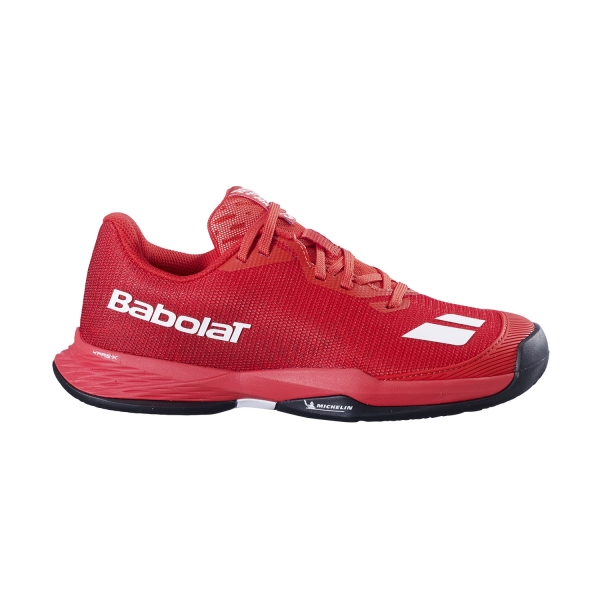 Zapatillas Padel Niños Babolat Jet Mach 3 Clay Ninos  Cherry Tomato/White 32S26730A5050