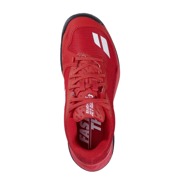 Babolat Jet Mach 3 Clay Niños - Cherry Tomato/White