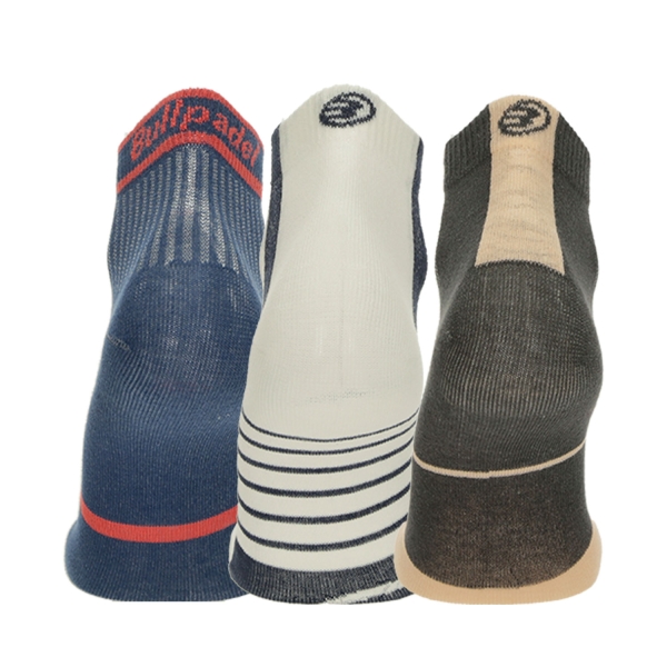 Bullpadel Club x 3 Calze - Shadow Blue/Ecru/Apricot
