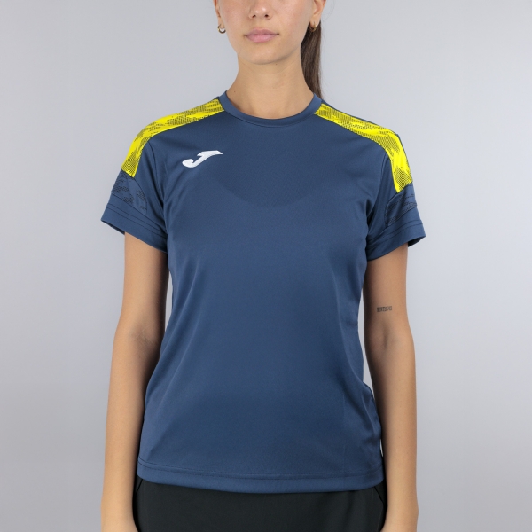 Camiseta y Polo Padel Mujer Joma Championship VIII Camiseta  Dark Navy/Yellow 902514.339
