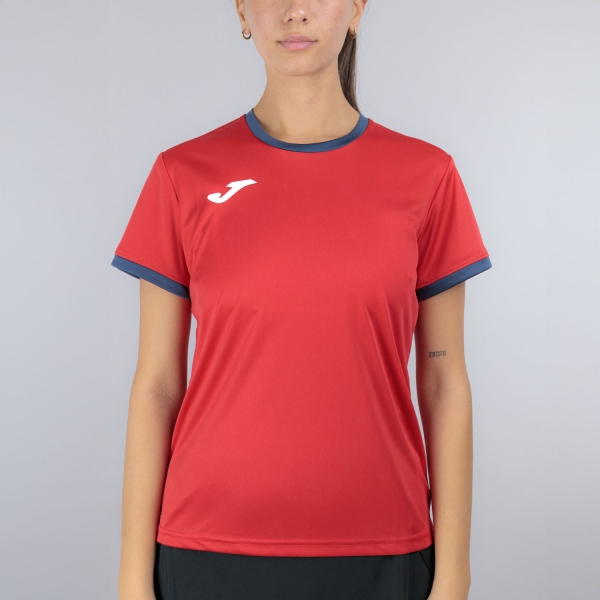 Camiseta y Polo Padel Mujer Joma Combi Premium Camiseta  Red/Dark Navy 902655.603