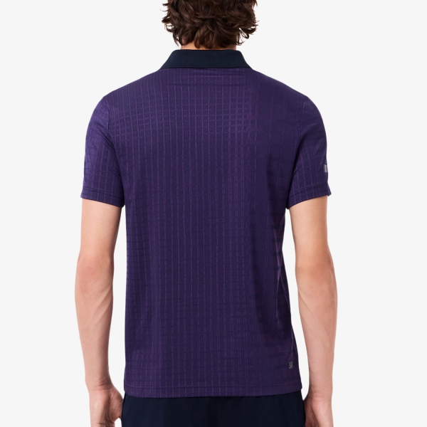 Lacoste X Daniil Medvedev Ultra Dry Polo - Bleu Marine/Violet