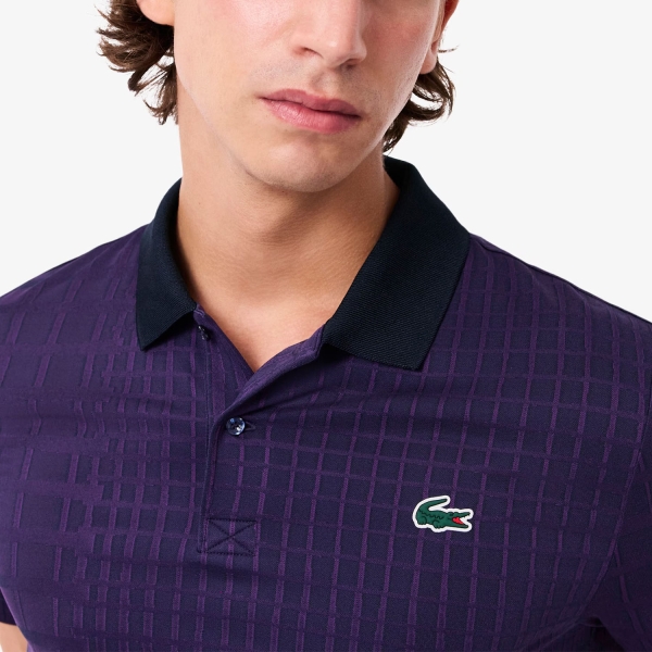 Lacoste X Daniil Medvedev Ultra Dry Polo - Bleu Marine/Violet