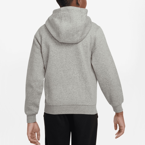 Nike Club Pro Felpa Bambini - Dark Grey Heather/White
