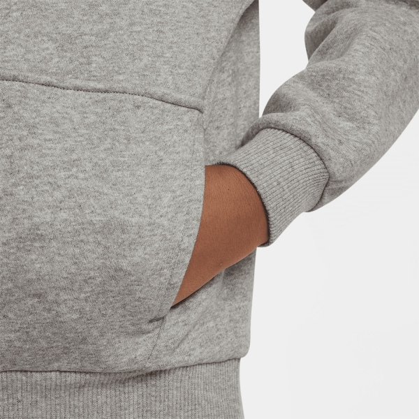 Nike Club Pro Felpa Bambini - Dark Grey Heather/White