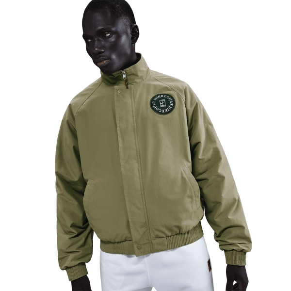 Nike Court Heritage Pro Chaqueta - Neutral Olive/Fir