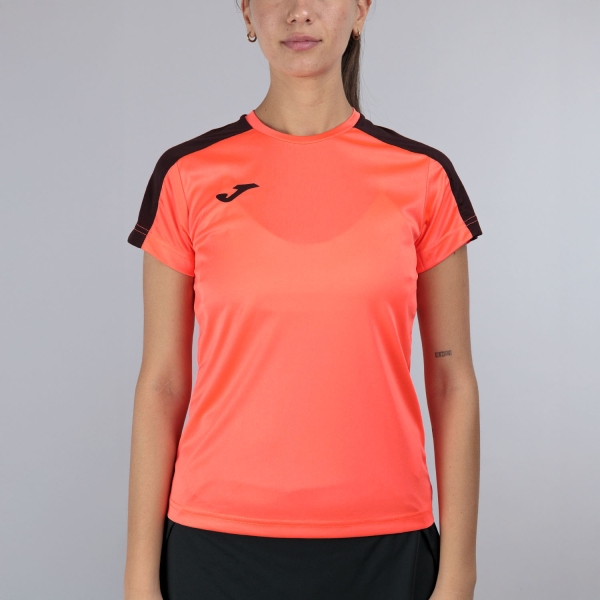 Camiseta y Polo Padel Mujer Joma Academy Camiseta  Fluor Coral/Black 901141.041
