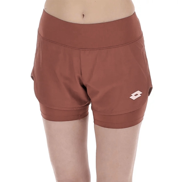 Falda y Shorts Padel Mujer Lotto Tech II 3in Shorts  Red Ochre 220439B6M