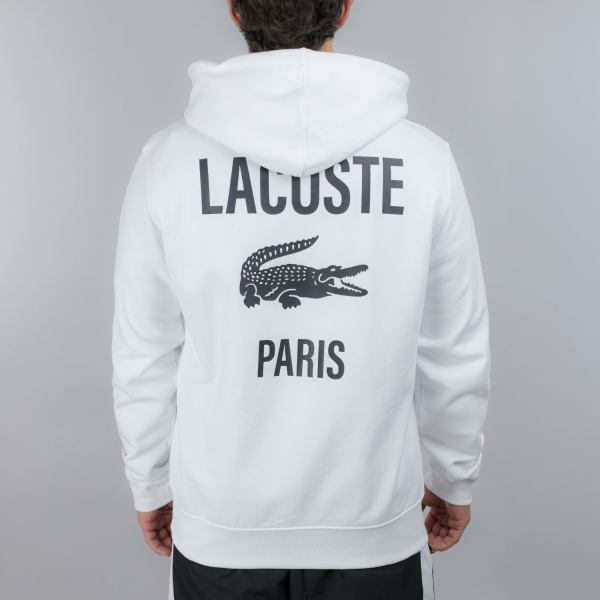 Lacoste Classic Printed Sudadera - Blanc