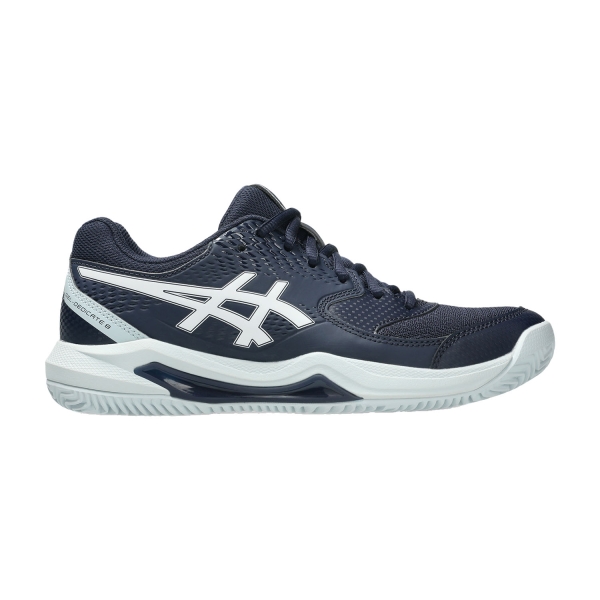 Women's Padel Shoes ASICS Gel Dedicate 8 Clay  Midnight/White 1042A255402