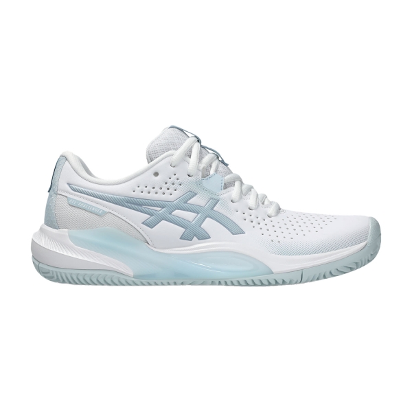 Women's Padel Shoes ASICS Gel Challenger 15 Clay  White/Sky 1042A293102