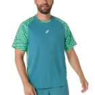 ASICS Court AOP T-Shirt - Misty Pine/Vital Green