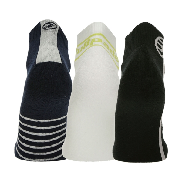 Bullpadel Court x 3 Calze - Black/White/Midnight Blue
