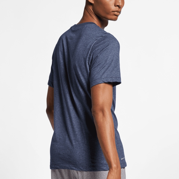 Nike Dri-FIT Court Logo Maglietta - Obsidian Heather/Matte Silver