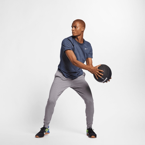Nike Dri-FIT Court Logo Maglietta - Obsidian Heather/Matte Silver