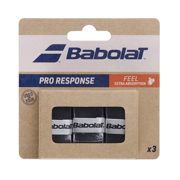 Padel Overgrip Babolat Pro Response Overgrip x 3  Black 653048105