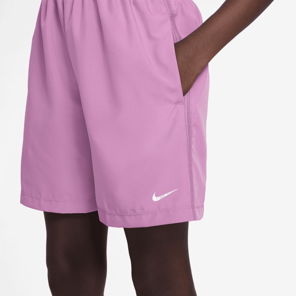 Nike Dri-FIT Icon 6in Shorts Niño - Light Magenta/White