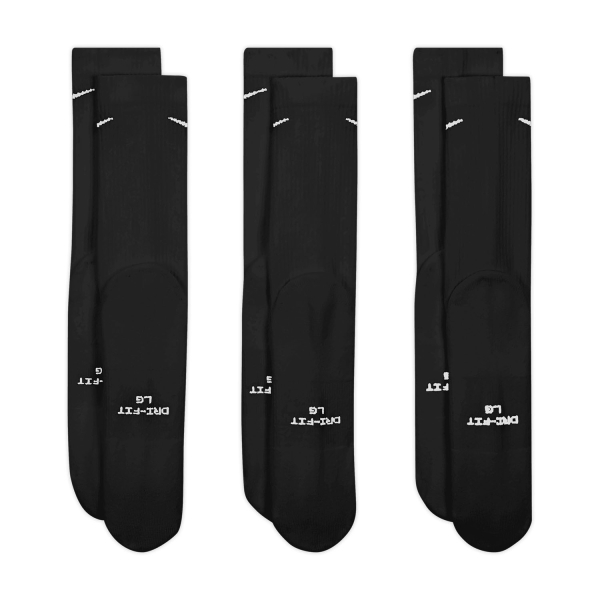 Nike Everyday Elevated x 3 Calze - Black