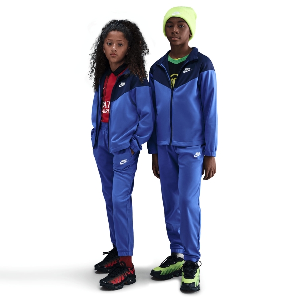 Nike Dri-FIT Chándal Niños - Comet Blue/Midnight Navy/White