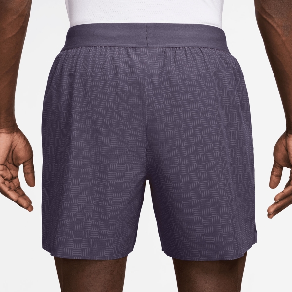 Nike Court Advantage Printed 6in Shorts - Dark Raisin/White