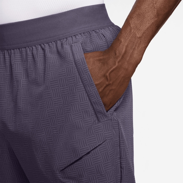 Nike Court Advantage Printed 6in Shorts - Dark Raisin/White