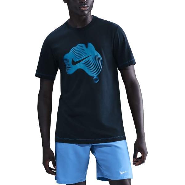 Camiseta Padel Hombre Nike Court DriFIT Camiseta  Dark Obsidian/Photo Blue IH2087475