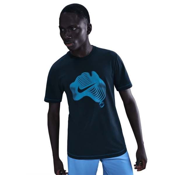 Nike Court Dri-FIT Maglietta - Dark Obsidian/Photo Blue