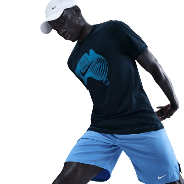 Nike Court Dri-FIT Maglietta - Dark Obsidian/Photo Blue