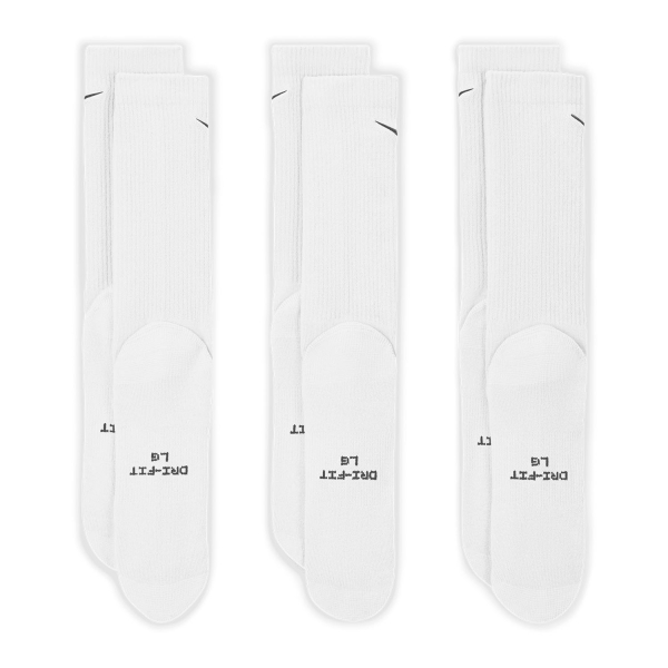 Nike Everyday Elevated Crew x 3 Calze - White