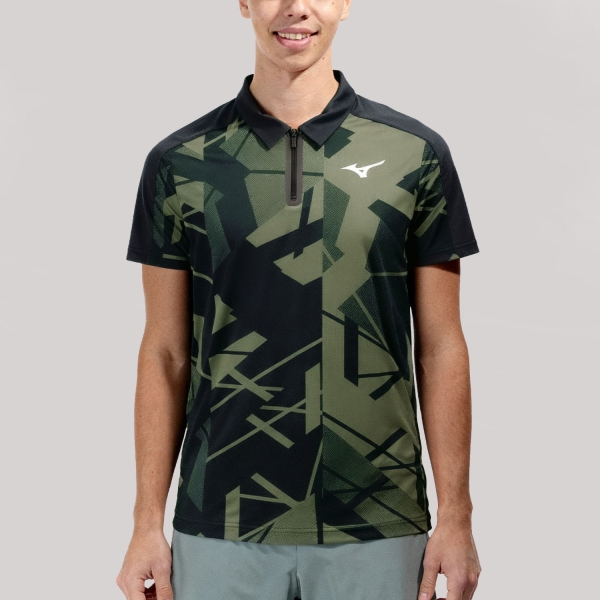 Camiseta Padel Hombre Mizuno Daybreakers Shadow Polo  Black/Grape Leaf 62GAC50293