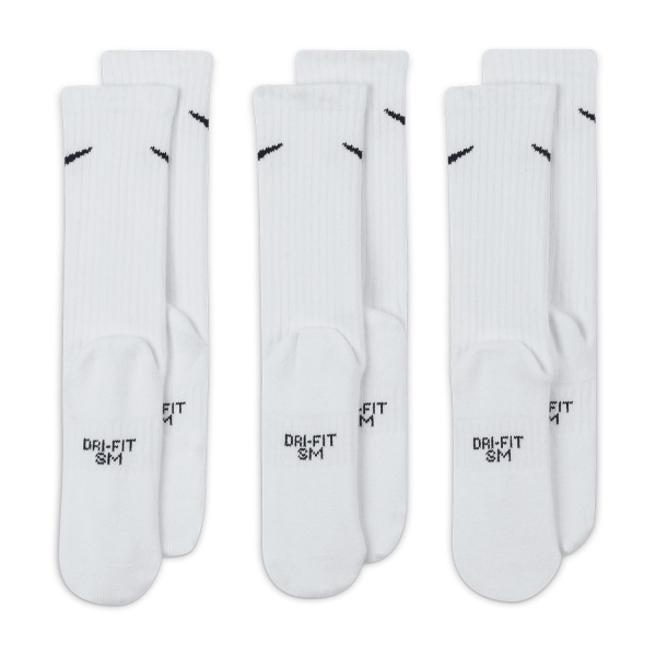 Nike Everyday Crew x 3 Calcetines Niños - White/Black