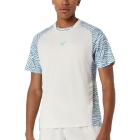 ASICS Court AOP T-Shirt - Cream/Saba Blue